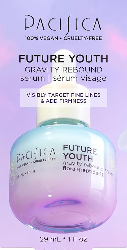 Pacifica Future Youth Gravity Rebound Face Serum – Multi-Peptide Firming Facial Serum for Fine Lines, Anti-Aging & Elasticity Vegan & Cruelty-Free Dermatologist Tested