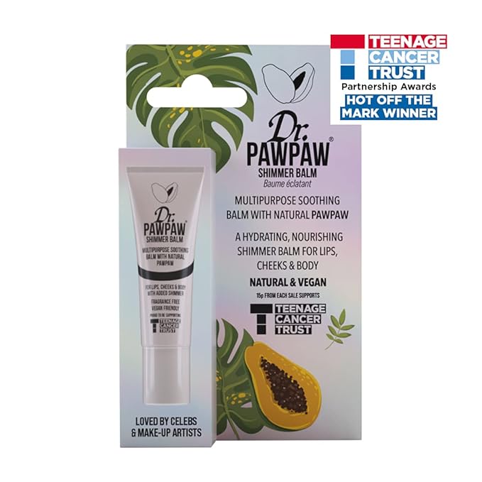 Shimmer Multipurpose Balm Set - Hydrating Balm with Pawpaw, Aloe, and Olive Oil - Lip Moisturizer, Buildable Glow for Lips - 2 pc