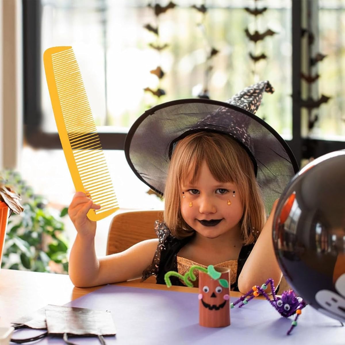 Party Carnival Giant Comb - Giant Wide Comb for Halloween & Carnival,Oversized Prank Hair Styling Tool（Blue）