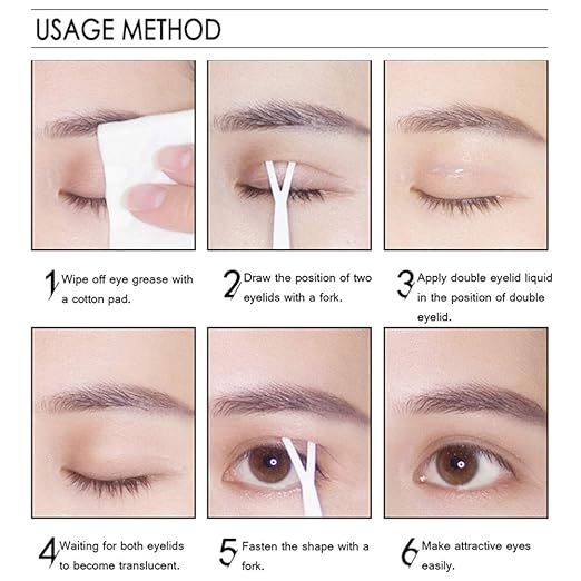 Natural Double Eyelid Pen Glue, 2-Pack Invisible Double Eyelid Styling Cream Long Lasting Liquid Eyelid Glue Eyelid Shaping Pen Gel Double Eyelid Serum Make Eyes Bigger