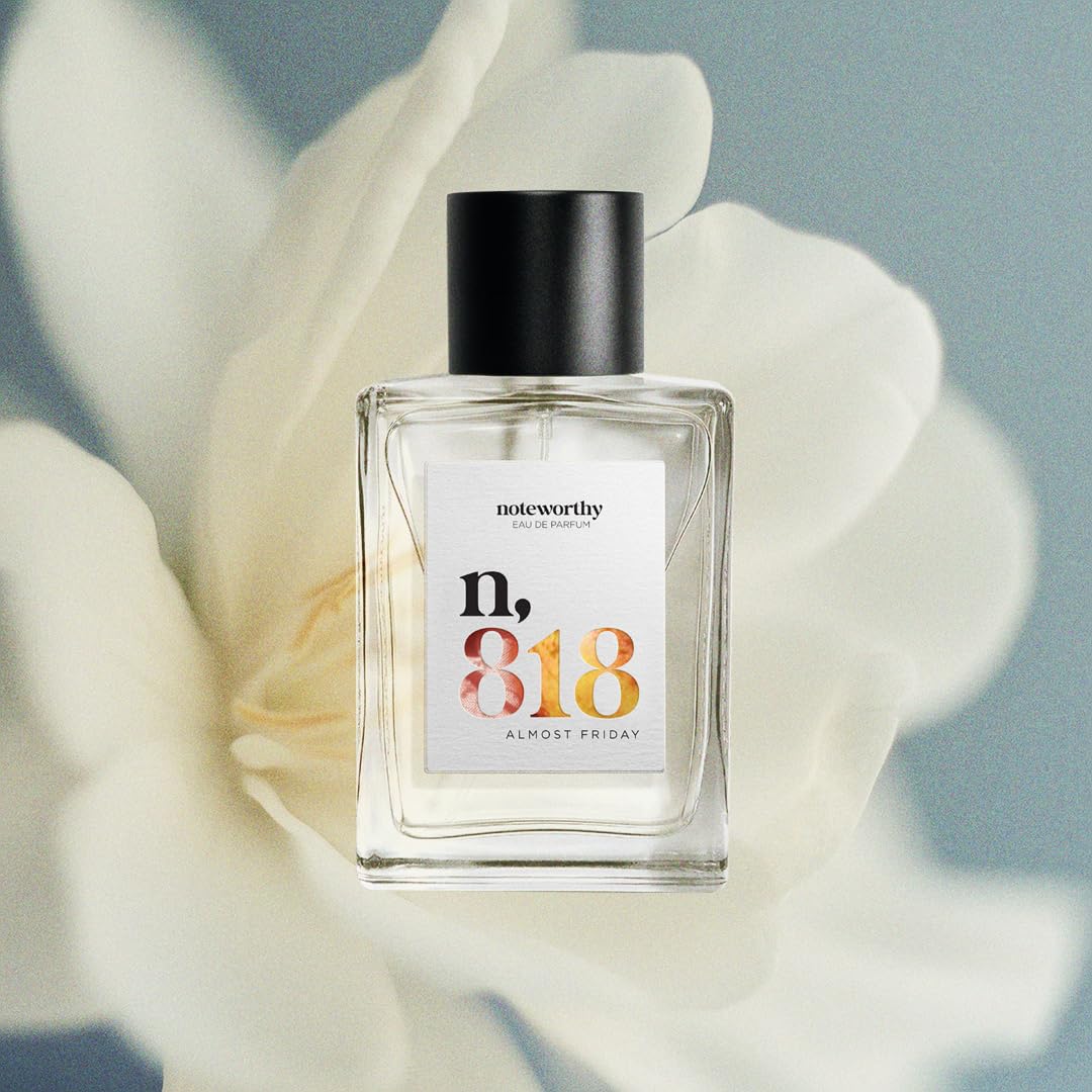 Noteworthy n,818 Almost Friday Eau De Parfum – Jasmine, Milk, Rosewood | Sophisticated, Warm Fragrance for Any Occasion | Long-lasting Unisex Perfume for Women & Men (100ml)
