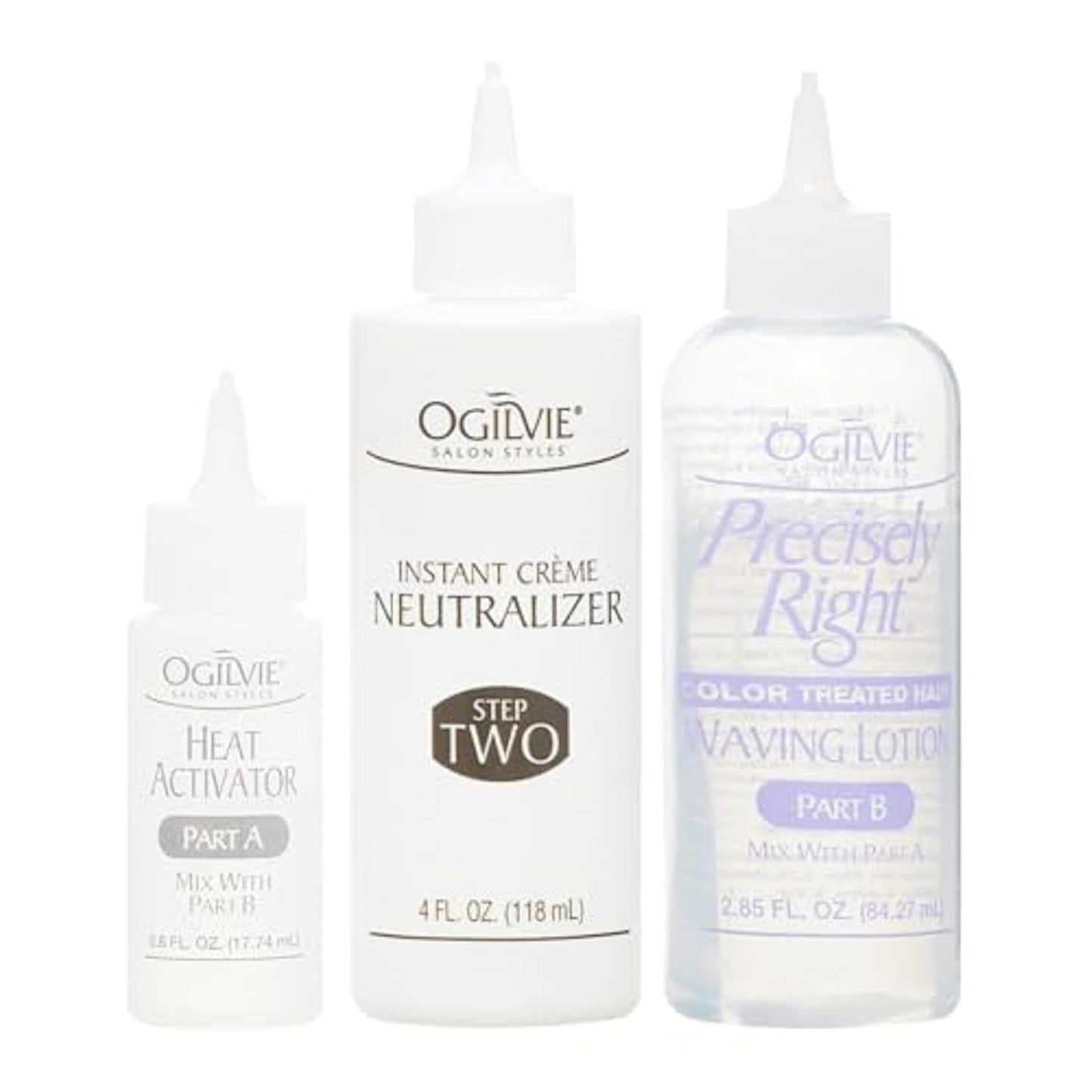 Ogilvie Salon Styles Precisely Right Professional Conditioning Perm Kit - Ideal for Color-Treated, Thin, or Delicate Hair - 1 Application