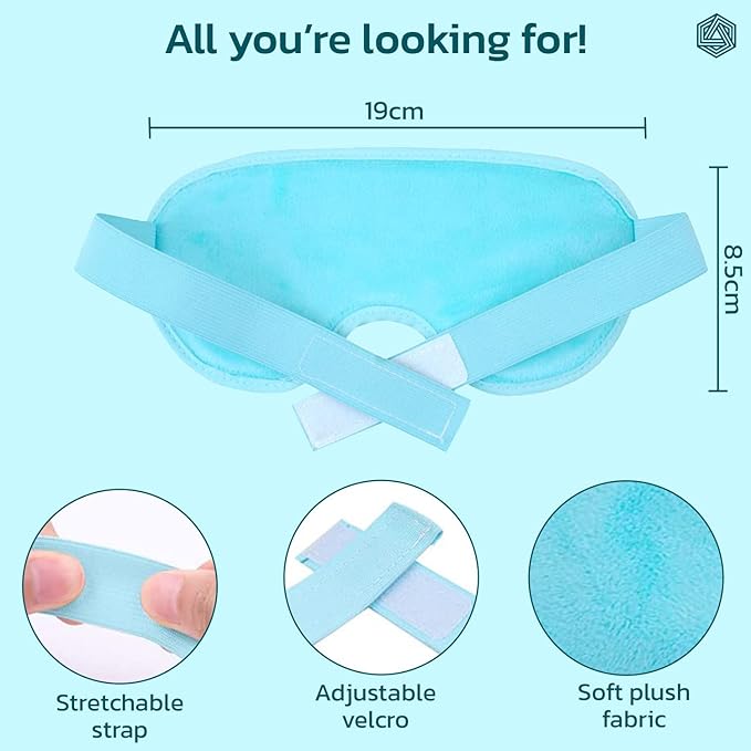 Polyester Eye Mask Cooling Gel With Beads For Dark Circles, Dry Eyes, Cooling Eyes, Redness, Eye Patches Eye Cooling Gel Pad Stretchable With Sleeping Mask Eye Relaxing For Women&Men -Blue