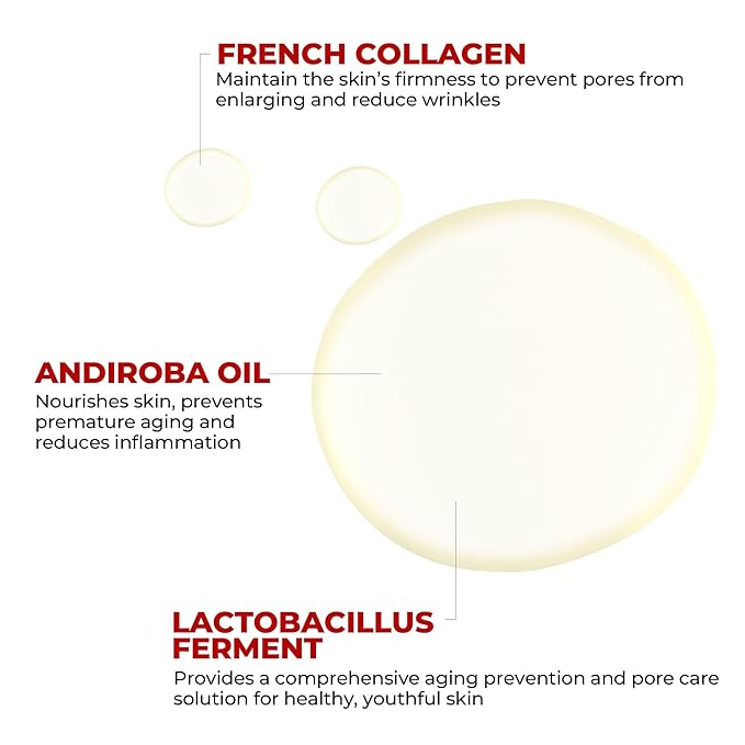 MDP+ RED LACTO COLLAGEN CLEANSING OIL 2.0, Pore Control, Deep Cleansing|6.76oz/200ml,Daily Makeup Remover, Blackhead Melting, Pore Cleanser, Korean Facial Cleanser