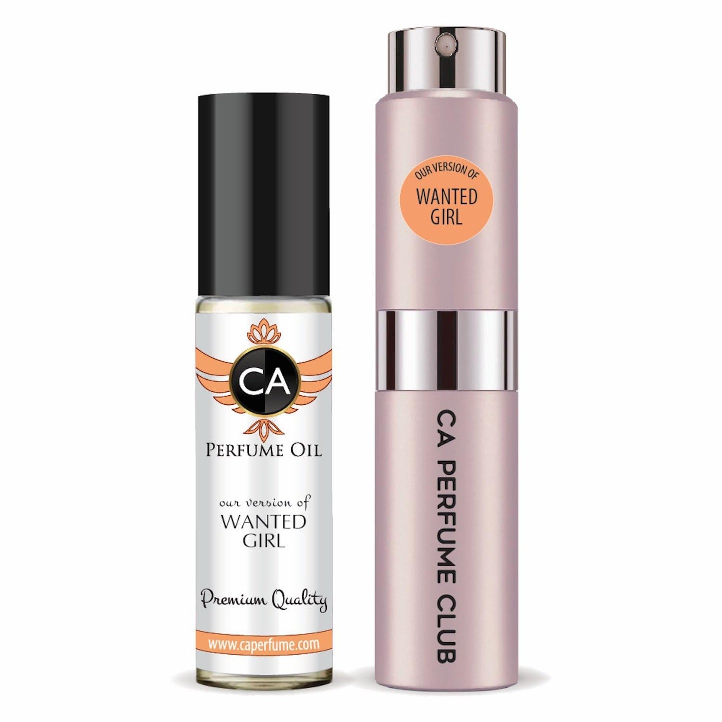 CA Perfume Duo Impression of Wanted Girl For Women Perfume Layering Set Long Lasting Travel Size EDP + Body Oil Roll-On Bottle 0.27 Fl Oz+0.33 Fl Oz