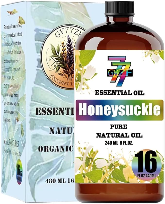 Honeysuckle Essential Oil(16oz / 480ml) - Honeysuckle Oils Used in diffusers, humidifiers, Home Baths, Cleaning Products, Yoga, DIY Soaps and DIY Scented Candles