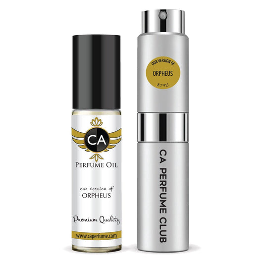 CA Perfume Duo Impression of Orpheus For Women And Men Perfume Layering Set Long Lasting Travel Size EDP + Body Oil Roll-On Bottle 0.27 Fl Oz+0.33 Fl Oz