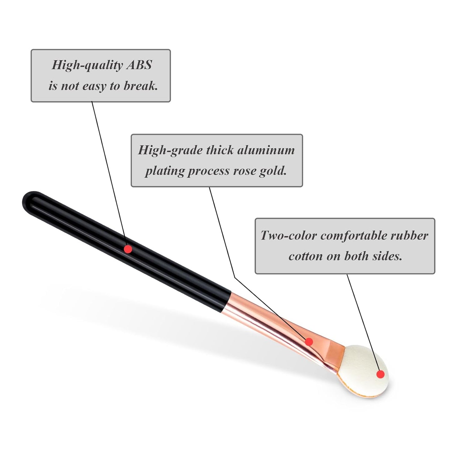 Eyeshadow Applicators Double Sided Sponge Makeup Brushes Reusable 10Pcs Round Foam Eye Shadow Applicator Sticks Brush Set Washable