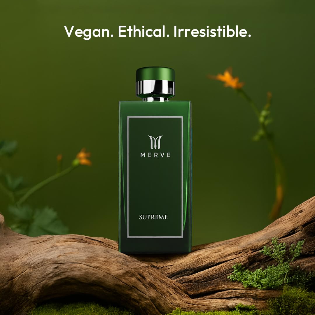 Merve Supreme Premium Long Lasting Fragrance Luxury Scent For Men | Aromatic, Amber, Musk | Perfumes For Men | 3.4 Ounces