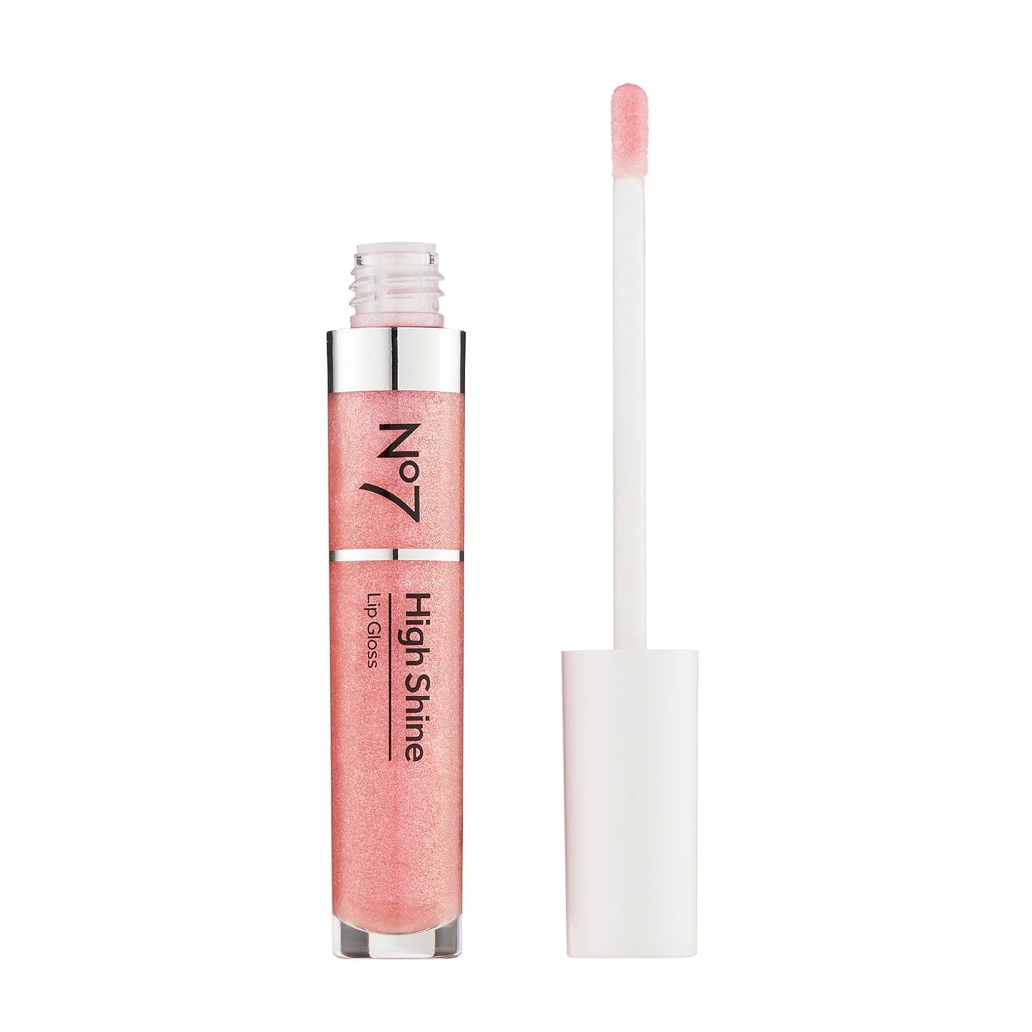 No7 High Shine Lip Gloss - Pink Slip - Moisturizing, High-Shine Lip Gloss with Jojoba Oil for Lips - Hydrating, Longwear Lip Makeup - Non-Sticky Formula (8ml)