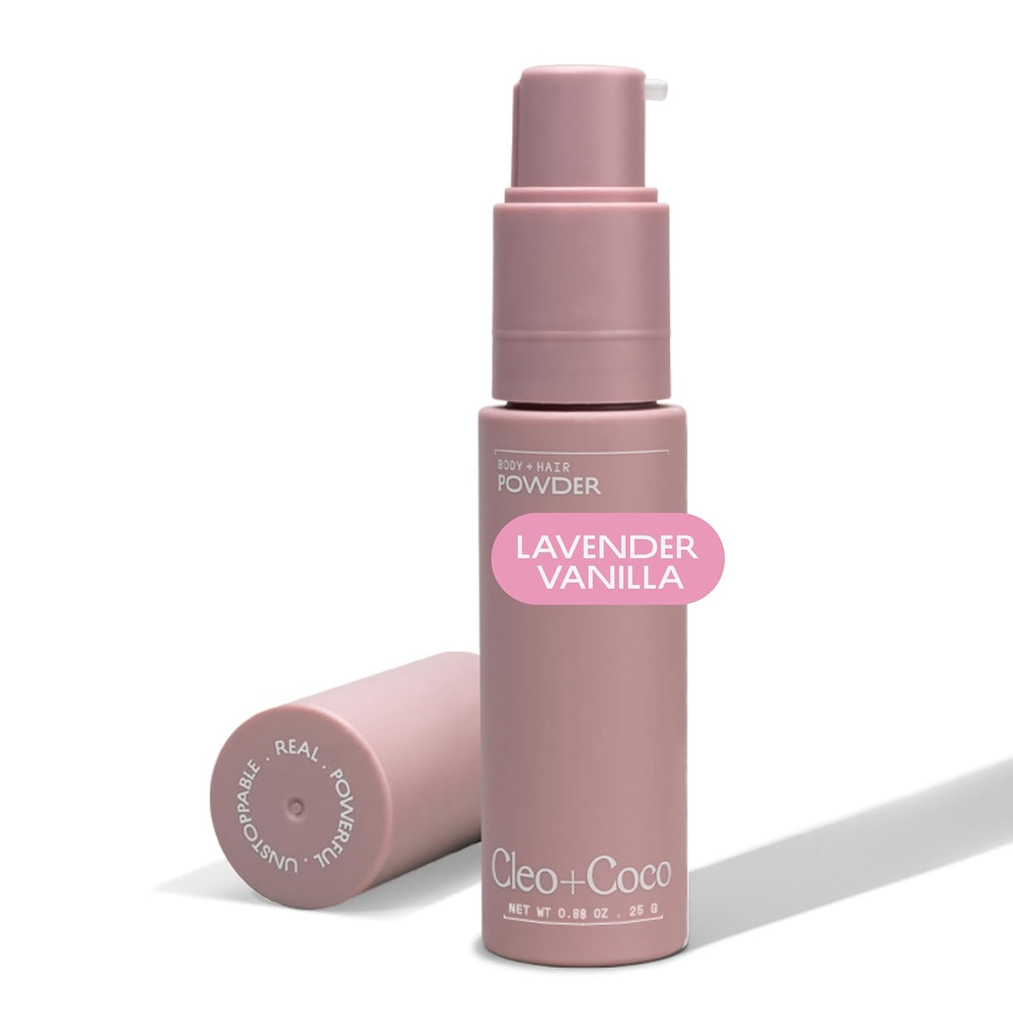 Cleo + Coco. Deodorant Powder for Body and Hair, Lavender Vanilla (0.88 oz), 2-in-1 Deo Powder & Dry Shampoo for Women & Men, Aluminum Free Deodorant, Talc-Free, Anti Chafe Protector, Travel-Size