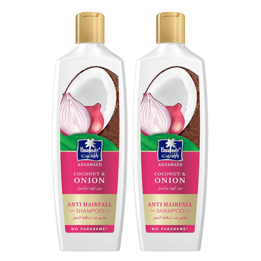 Parachute Advanse Coconut & Onion Shampoo | Strengthens Hair & Reduces Hairfall | 13.4 Fl oz | Pack of 2