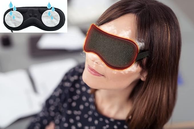 Heated Eye Mask, USB Eye Mask for Dry Eyes with Temperatur 105°F 115°F 125°F, far Infrared Therapy