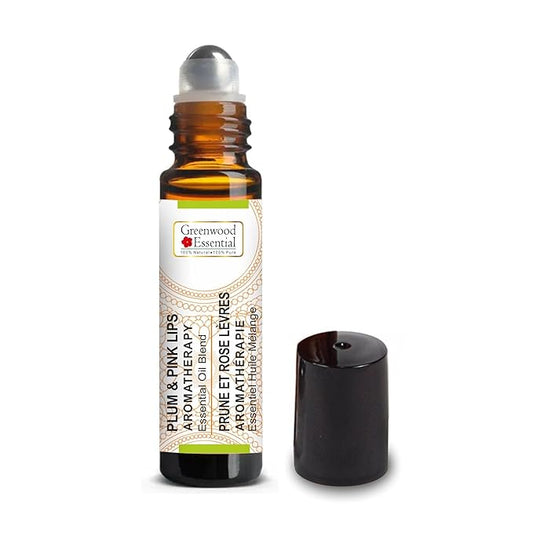 Plum & Pink Lip Oil - Blend of Jasmine, Chamomile, Rose Geranium, French Lavender & Lemon Essential Oils 10ml (0.33oz)