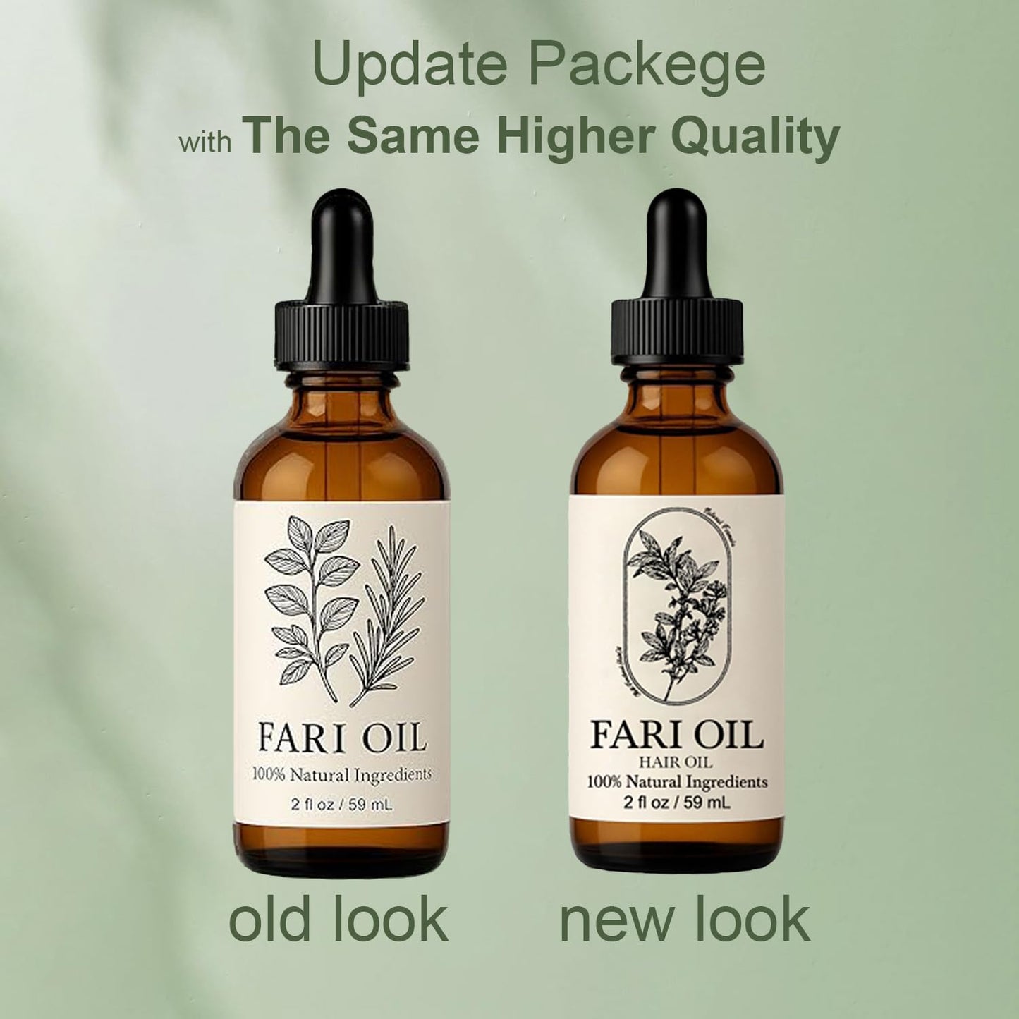 Fari Oil Hair Growth Oil, Holistic Hair Oil with Herbal Infusion, Botanical Scalp Oils for Dry Scalp & Edges, All Hair Types