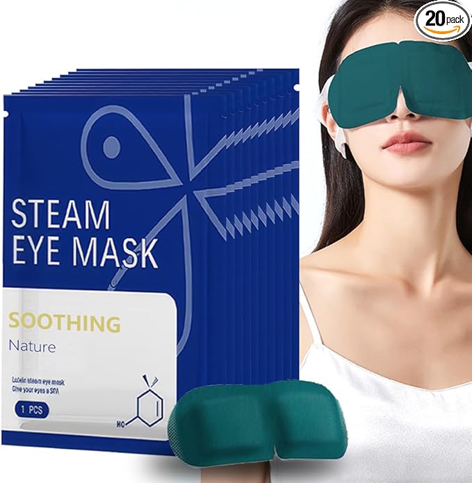Steam Eye Mask, 10/20 / 30 Packs Self-Heating Eye Mask, Eye SPA Mask, Relieve Eye Strain Fatique, Dark Circles, Puffiness, Soothing Moist Heat Eye Masks, Festivals Travel & Relaxation Gifts (20)