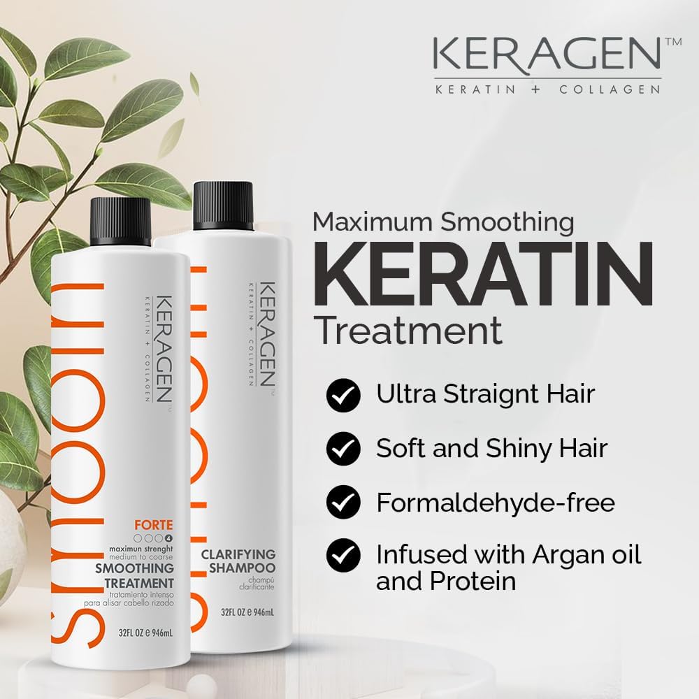 Keragen - Brazilian Keratin Smoothing Treatment, Dry and Damaged Hair