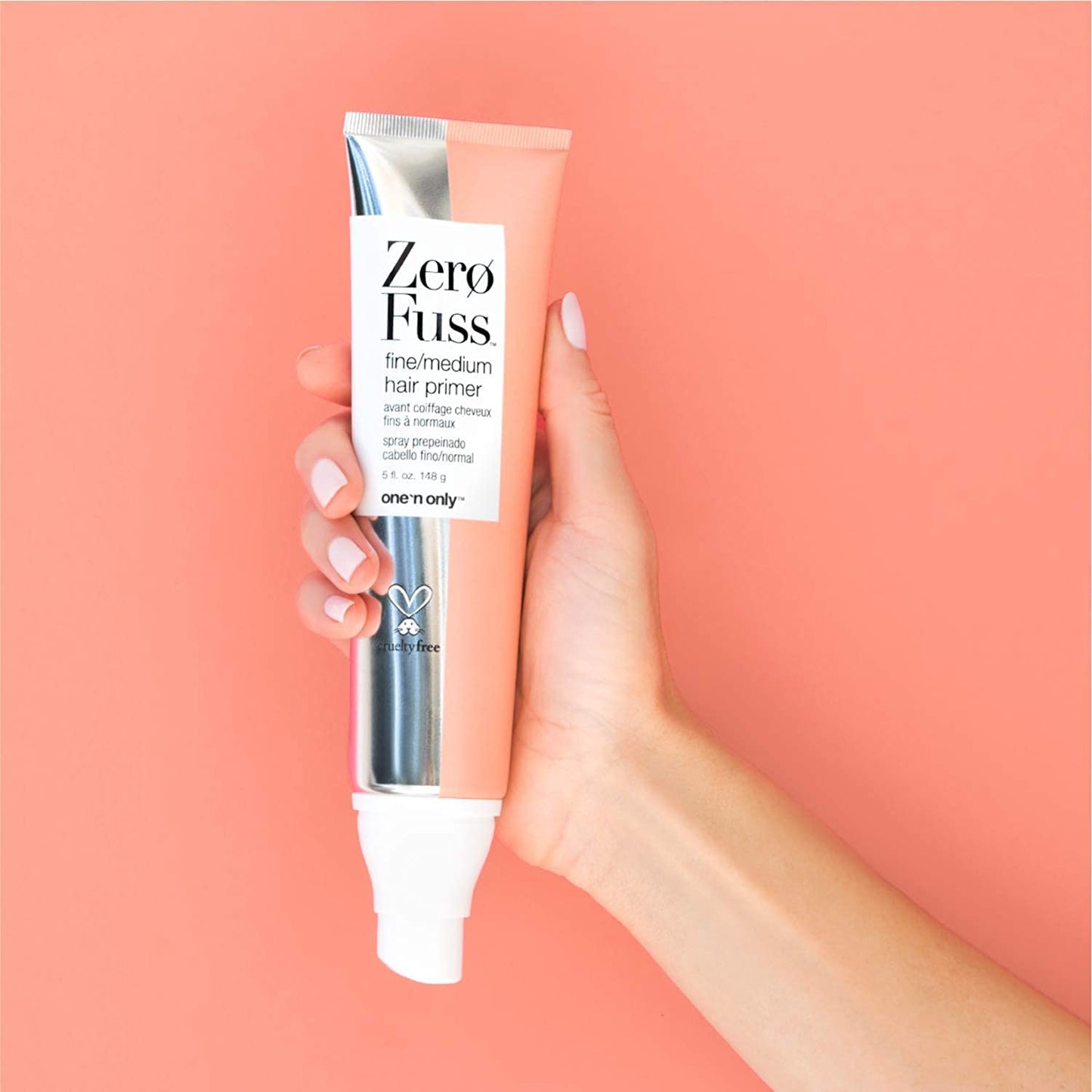 one 'n only Zero Fuss Fine to Medium Hair Primer, Leave-in Spray, Detangles and Smooths, Weightlessly Conditions, Humidity Resistant, Tames Frizz, No Heat Required, 5 Fl. Oz