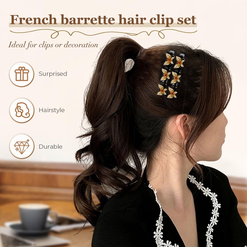 Sparkling Crystal Stone Braided Hair Clips, Women Rhinestone Braided Duckbill Hairpin, 2025 New Rhinestone Hair Clips Hair Braid Clips, Shiny Rhineston Hair Clip, Braided Hair Bands (Mix 4 Colors)