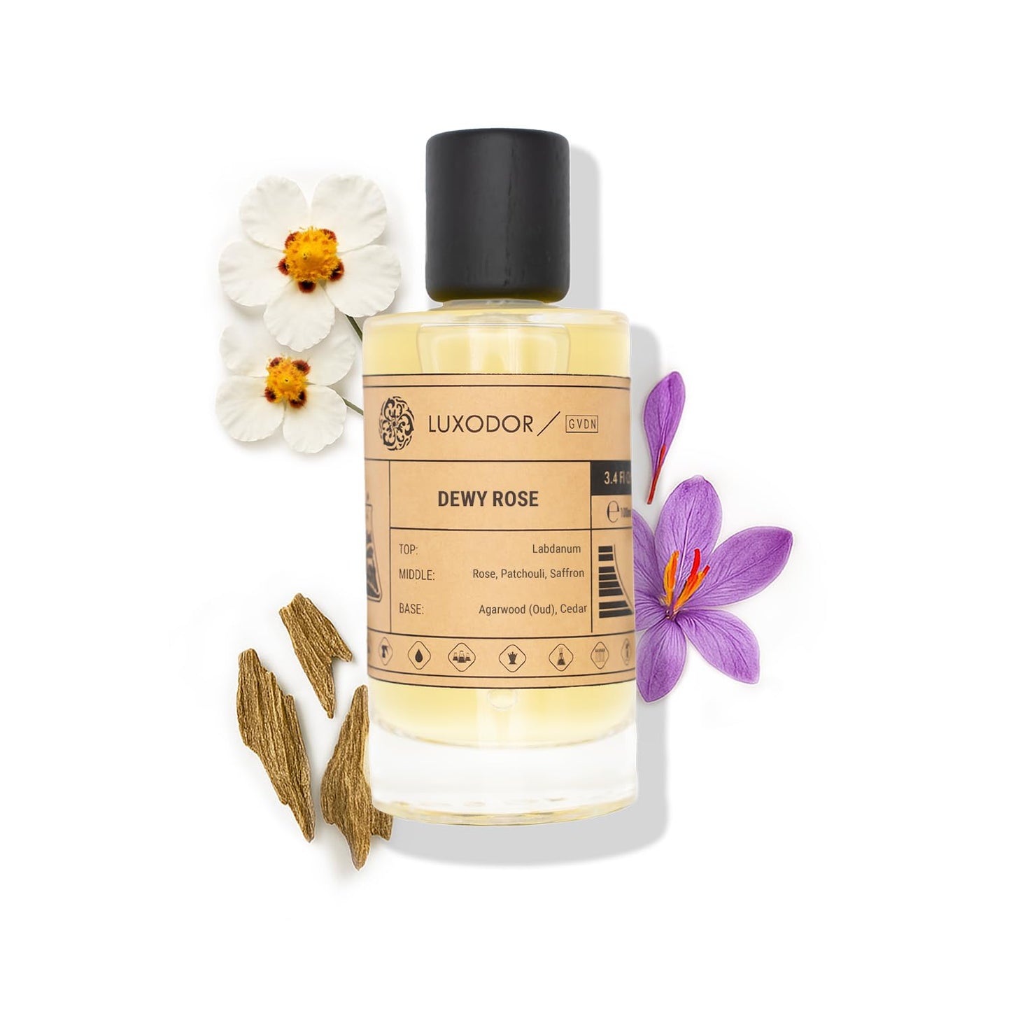 Dewy Rose Eau de Parfum (100ml) with 10 ml Alcohol-Free Roll-On Body Oil Inspired by Oud Ispahan Fragrance For Women and Men