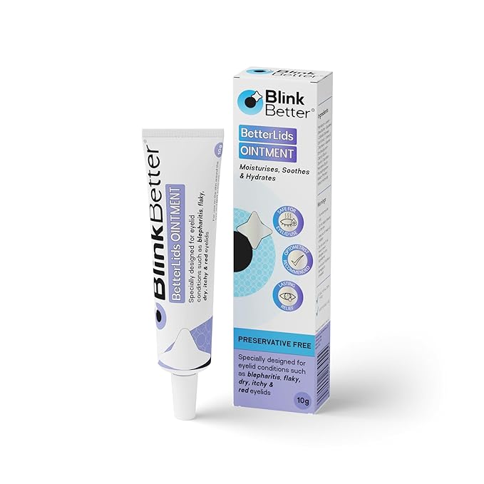 BetterLids Eyelid Ointment – Intense Oat Complex with Shea Butter & Panthenol - Hydrates, Nourishes & Soothes – Moisturizing Care for Dry, Itchy, Red, Sensitive, Flaky Skin Around the Eyes - 0.35 oz