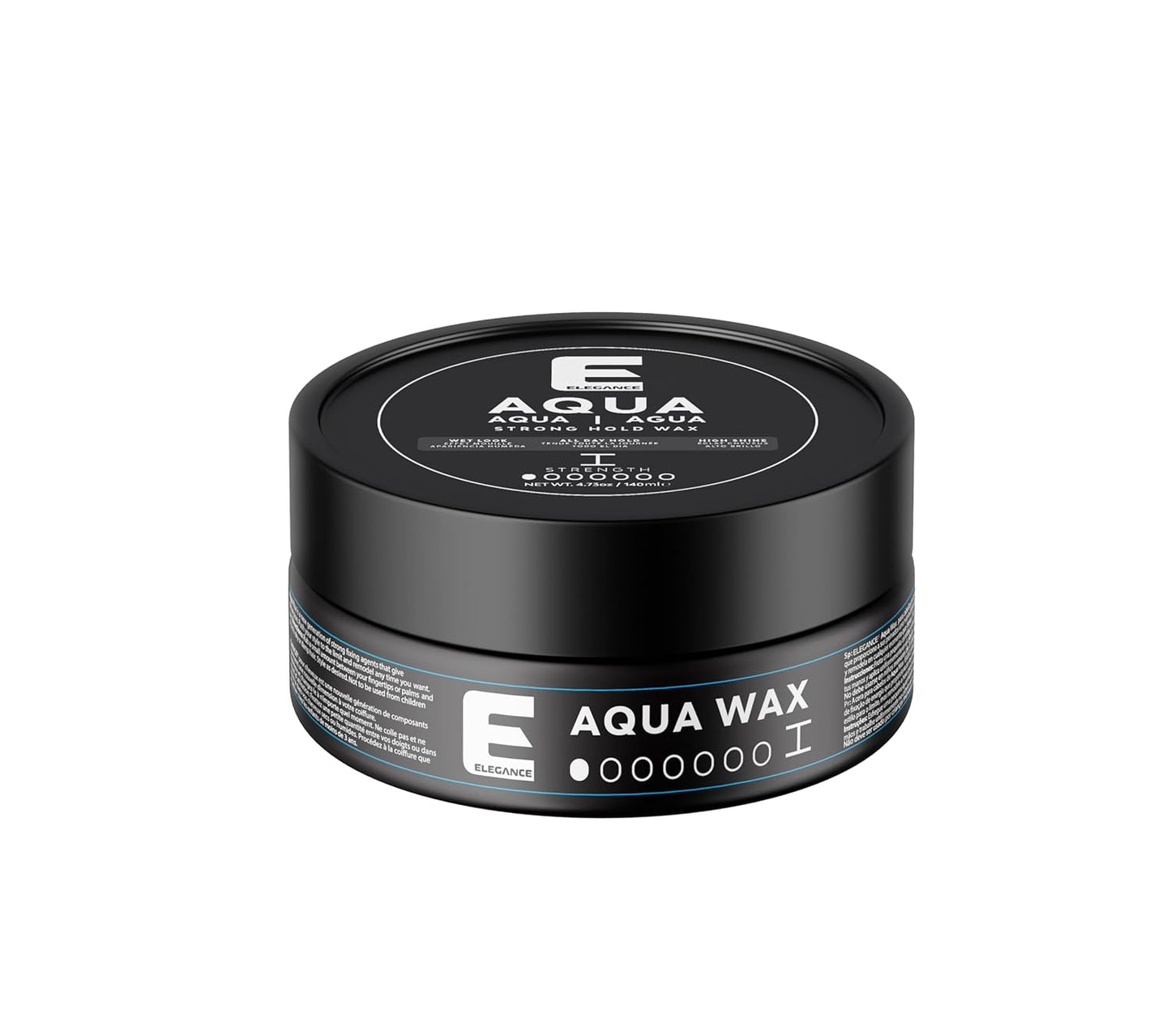 E Elegance Hair Products - Aqua Hair Styling Wax - I Strength – Strong Hold, High Shine, Wet Look, White/4.73 oz