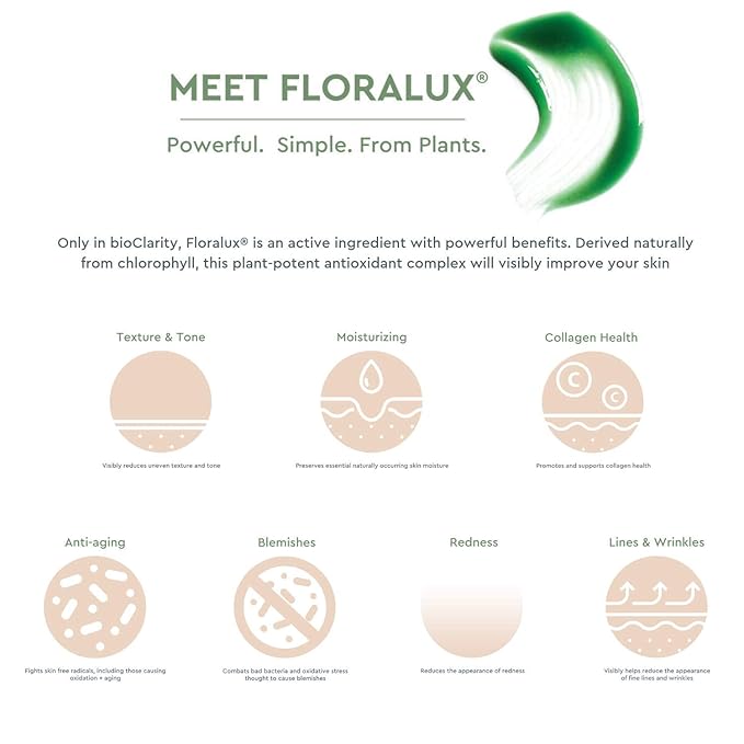 BioClarity Zen Ultra-Calming Serum | Ultracalming Serum for Redness-Prone Skin | 100% Vegan | Calm, Soothe, and Soften Face | Contains Floralux Naturally made from Chlorophyll | 1.7 fl. oz.