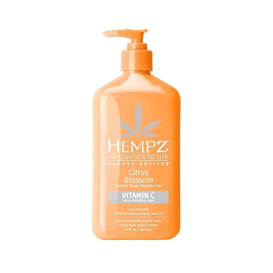 Hempz Body Lotion - Citrus Blossom Limited Edition Daily Moisturizing Cream, Shea Butter, Aloe, Orange Extract Body Moisturizer - Skin Care Products, Hemp Seed Oil - 17 Fl Oz
