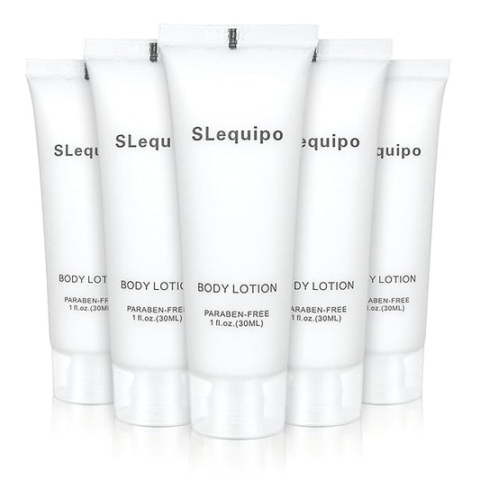 Travel Size Body Lotion Bulk (1 fl oz, 10 Pack), Refreshing Hotel Body Lotion, Mini and Small Size Body Lotion, Guest Hotel Toiletries in Bulk - Mini Body Lotion, Clear Container