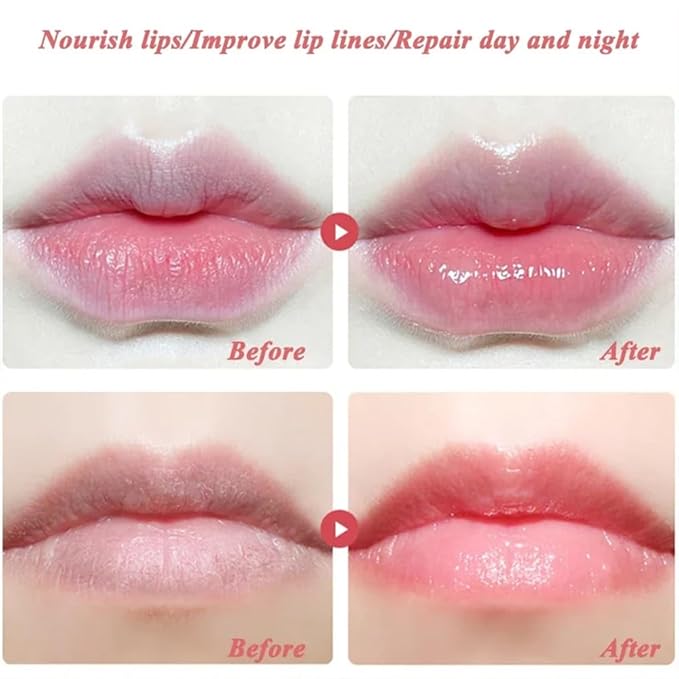 Moisturizing Cherry Blossom Honey Lip Oil Lipsticks,Hydrating Propolis Lip Sleeping Mask,Cherry Lip Balm Honey Pot Lip Mask, Prevent Dry&Cracked, Nourishing Repair Dry Crack Lipblam Lips Care