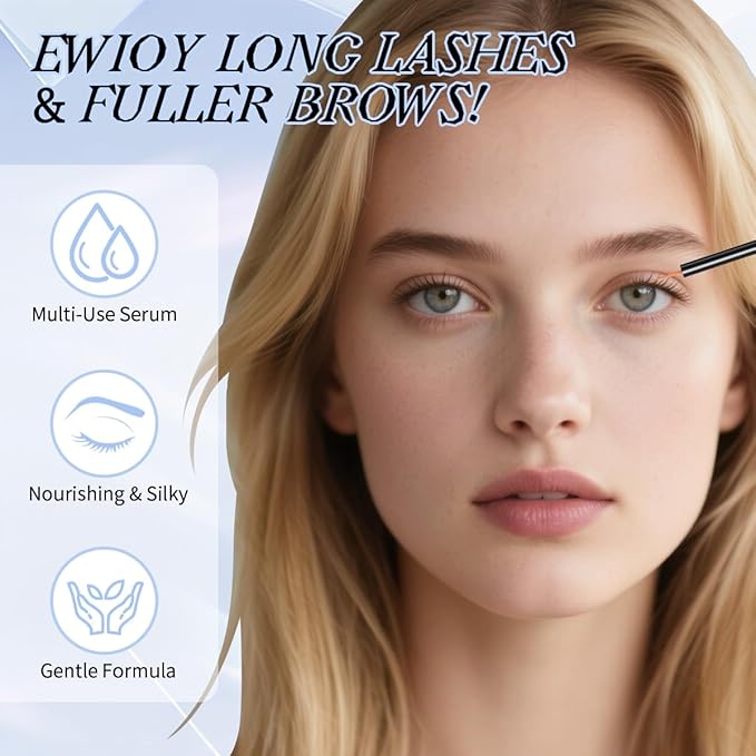 Eyebrow Eyelash Growth Serum,Natural Eyebrow Serum for Longer, Fuller, and Thicker Brows Lash