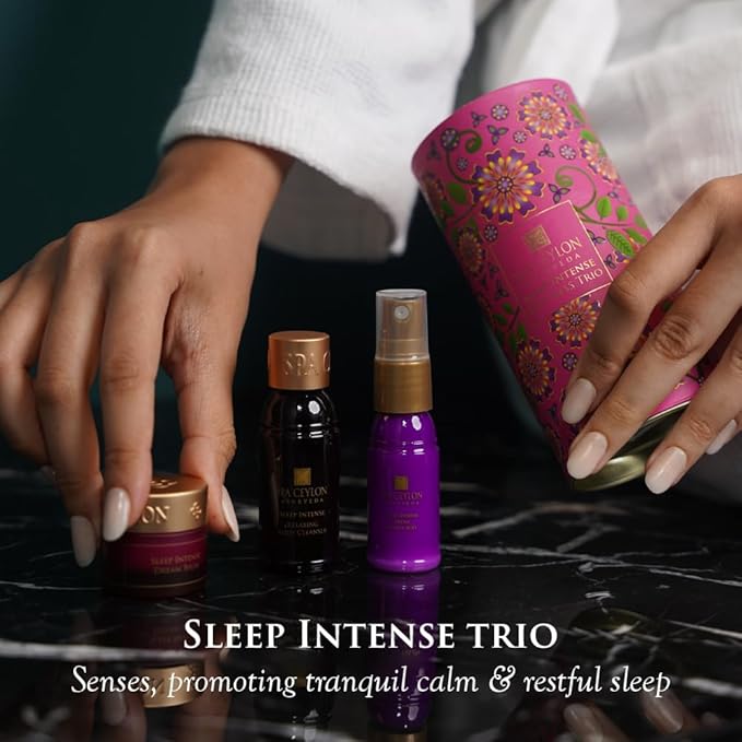 SPA CEYLON Sleep Intense Wellness Trio Set | Intensive Spa Essentials for Deep Rest | Ayurvedic Pampering Kit | Natural Ingredients | Body Gifts Set