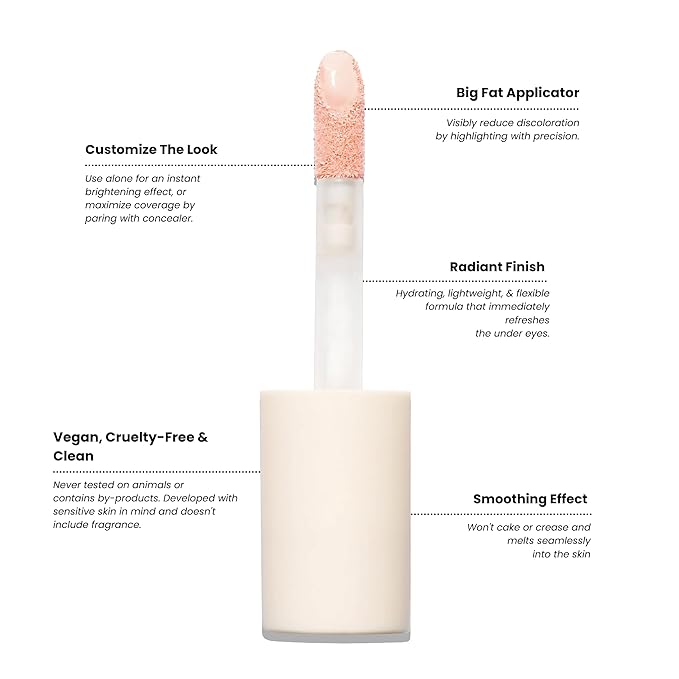 Half Caked Star Bright Liquid Under-Eye Brightener | creamy lightweight formula with light-medium coverage | 4.8ml / 0.17 fl oz (Beam Me Up)