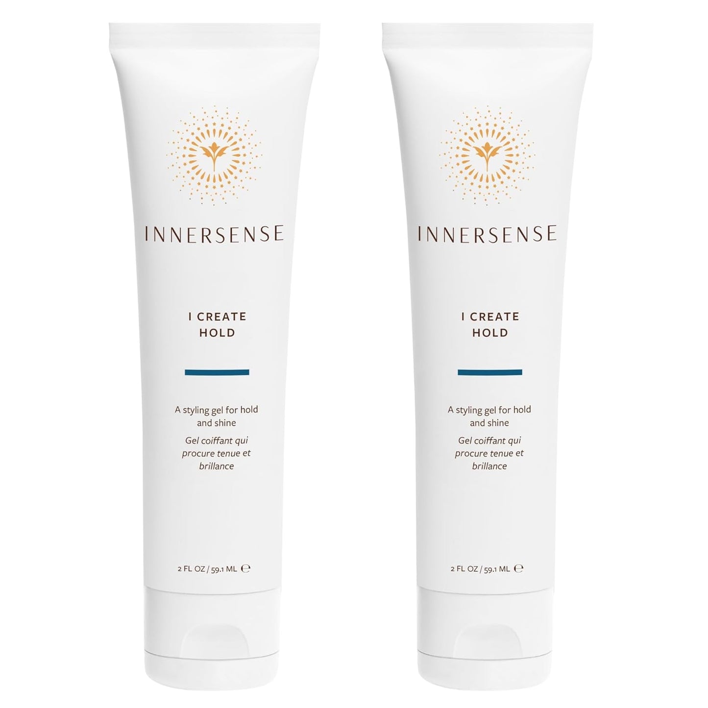 INNERSENSE Organic Beauty - Natural I Create Hold Styling Gel | Strong Hold, Structure, Shine | Non-Toxic, Cruelty-Free, Clean Haircare (2 Pack - 2 fl oz | 59.1 mL each)
