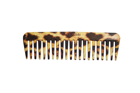 Rock & Ruddle Wide Tooth Comb. Perfect for Detangling Wet Hair and Applying Hair Color. Leopard Design