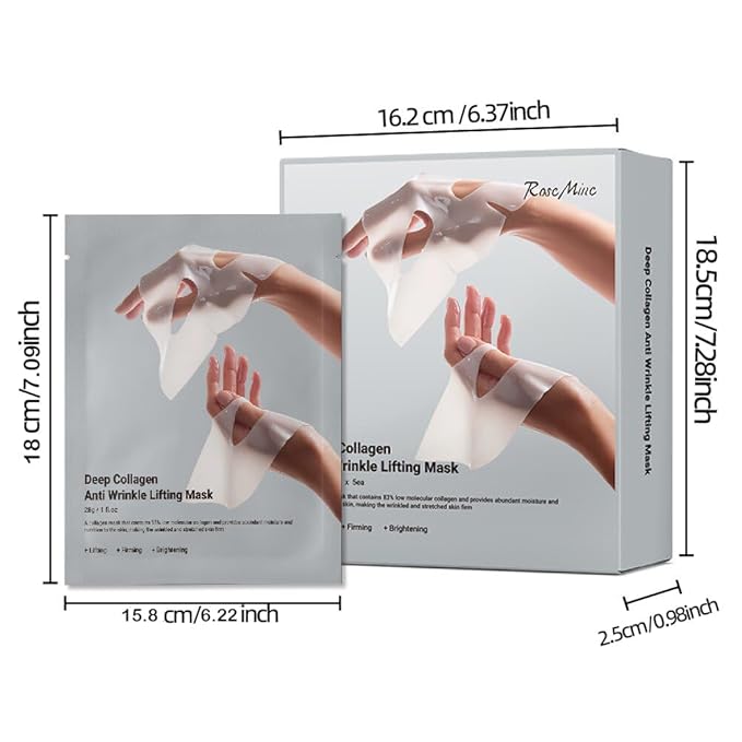 Collagen Face Mask 5 Packs - Deep Collagen Anti-Wrinkle Lifting Overnight Mask Facial Sheet Masks for Lifting, Firming, and Moisturizing