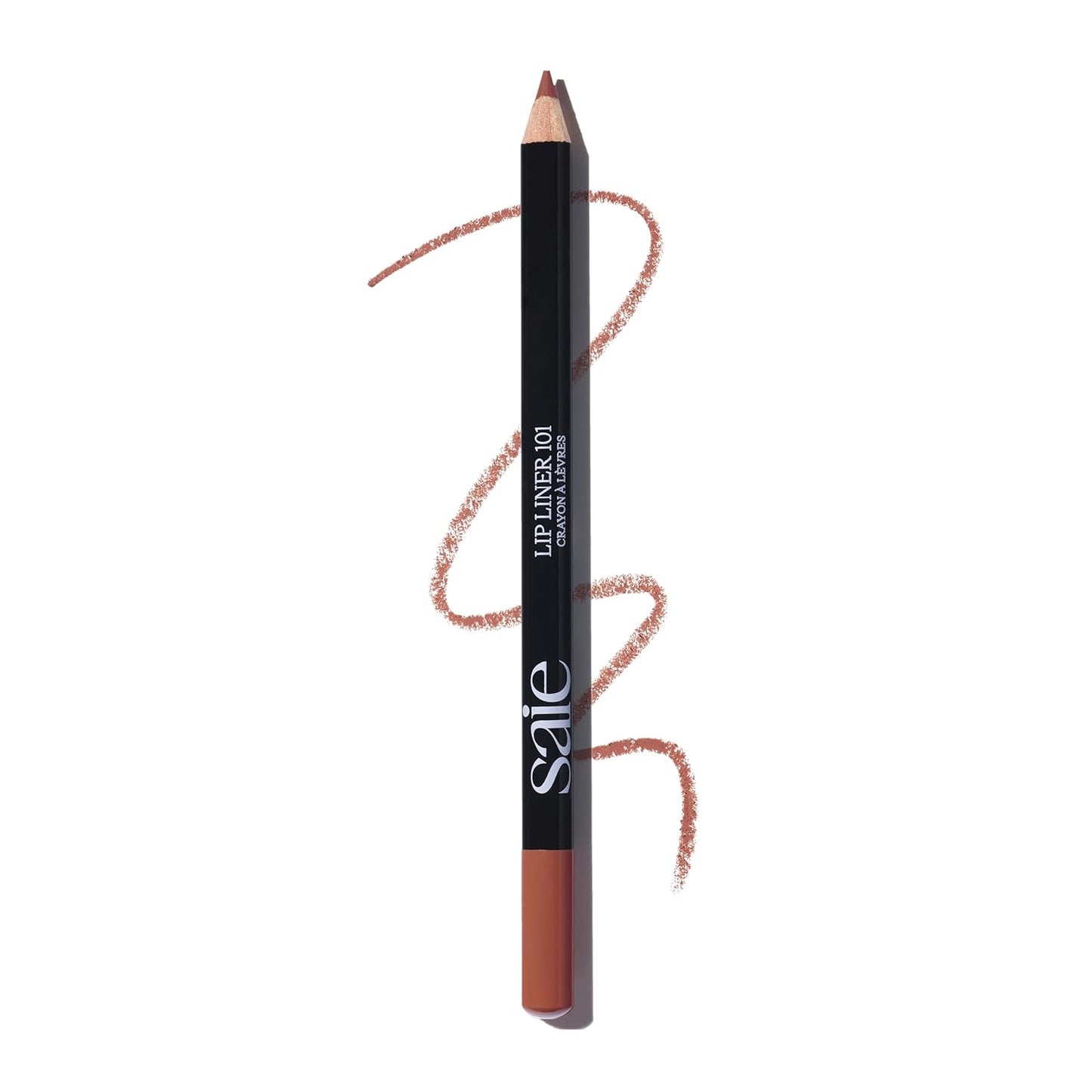 Saie Lip Liner 101 - Lip Pencil Made with a Creamy, Soft Matte Formula for a Naturally Framed or Fully Filled Look - Supercharged with Shea Butter & Jojoba Oil - Flirt (.05 oz)
