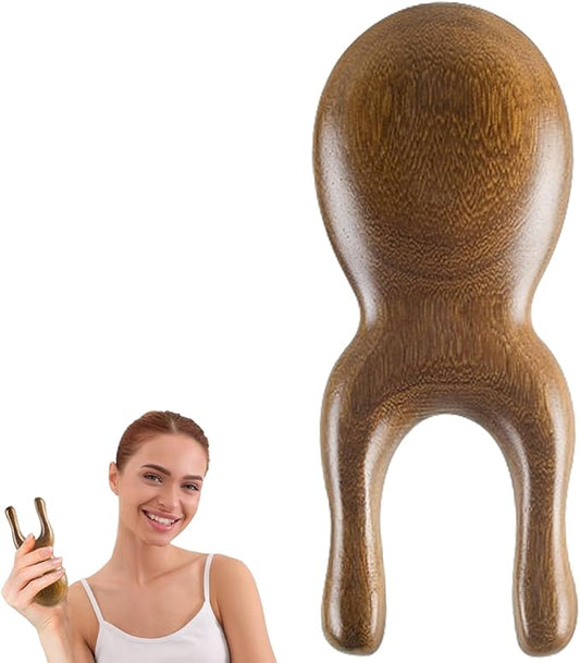 Wooden Gua Sha Facial Tools - Head Massager Sandalwood Wood Massage Tools for Face Nose Eye - Multifunctional Wood Therapy Massage Tools - Handheld Meridians Acupressure Tool - Gifts for Mom Wife