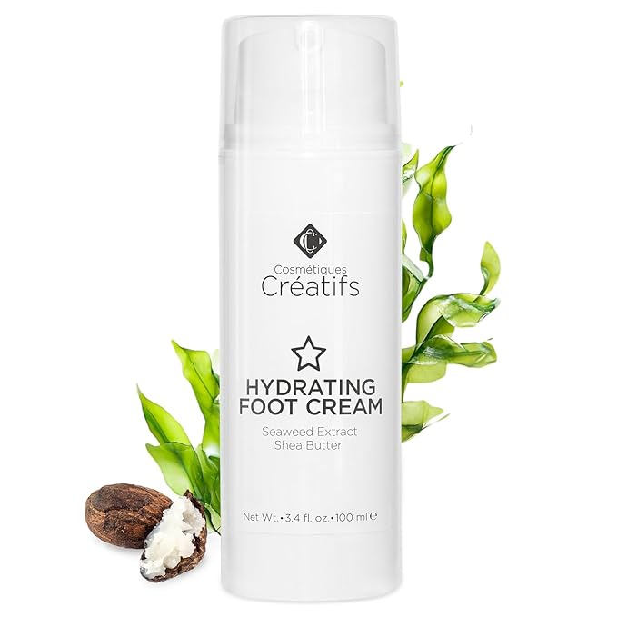 Hydrating Foot Cream for Dry Cracked Heels and Feet, 3.4 fl. oz., Deep Moisturizing Seaweed Extract and Shea Butter, Restores Soft Supple Skin