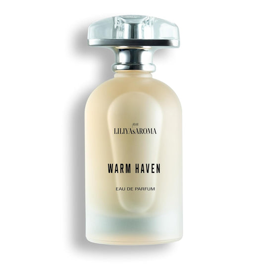 Liliya's Aroma Warm Haven Eau de Parfum – Holiday Fragrance with Honey, Cinnamon and Gourmand Vanilla Perfume, Luxury Amber Cozy Scent Long-Lasting | 3.4 Fl Oz