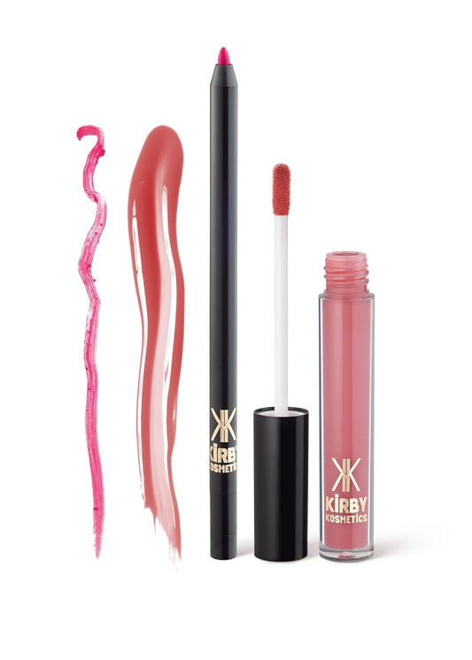 Lip Kit Duo – Icon Moment- TikTok-Viral Precision Liner & Glossy Liquid Lipstick, Clean 2-Step Set with Hydrating Long-Wear Color – Bold Inclusive Beauty for Everyday Konfidence