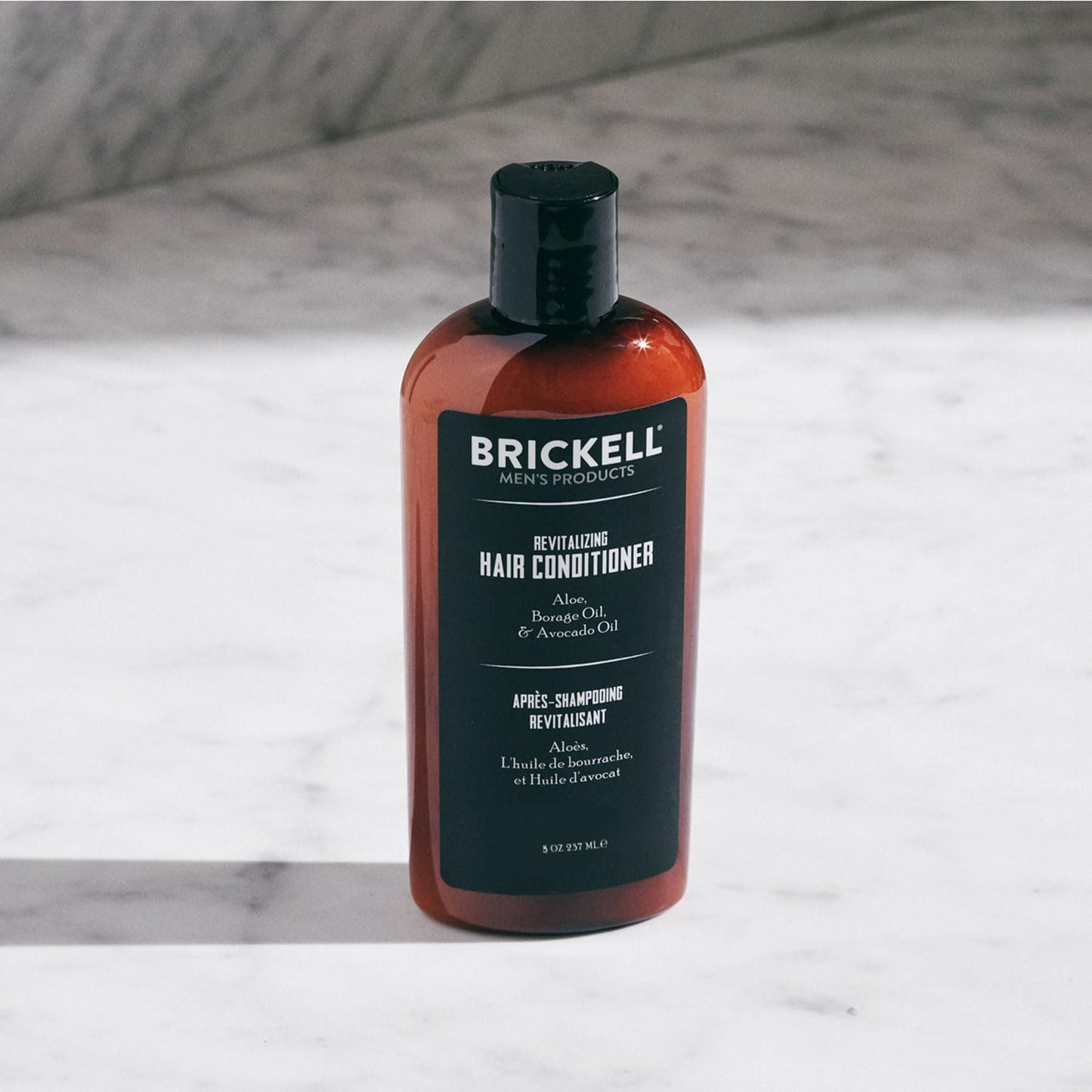 Brickell Men's Revitalizing Hair Conditioner for Men, Natural and Organic Nourishing Hair Conditioner, Restores Shine and Moisture, 8 Ounce, Scented, New Formula