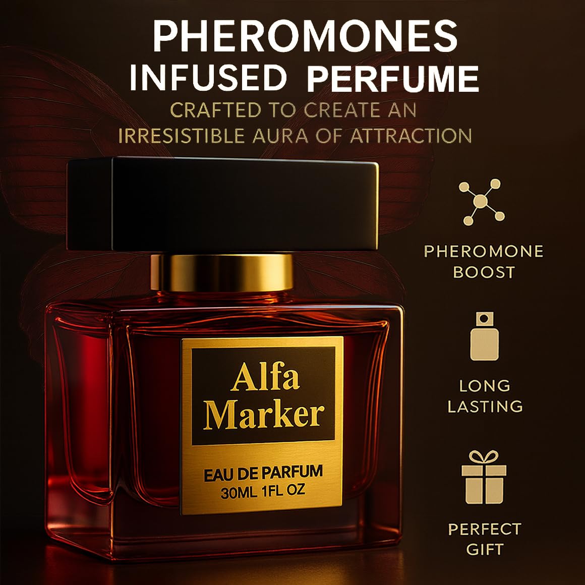 Perfumes for Women with Pheromones. 1fl oz Genuine Pheromones Infused Spray Long Lasting Scent. Original Premium Fragrance Travel Size Portable Bottle