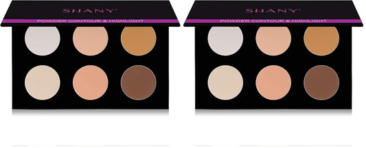 SHANY Powder Contour & Highlighter Sculpting Palette - Layer 3 - Refill for the 6 Layer Mini Masterpiece Collection Makeup Set (Pack of 2)