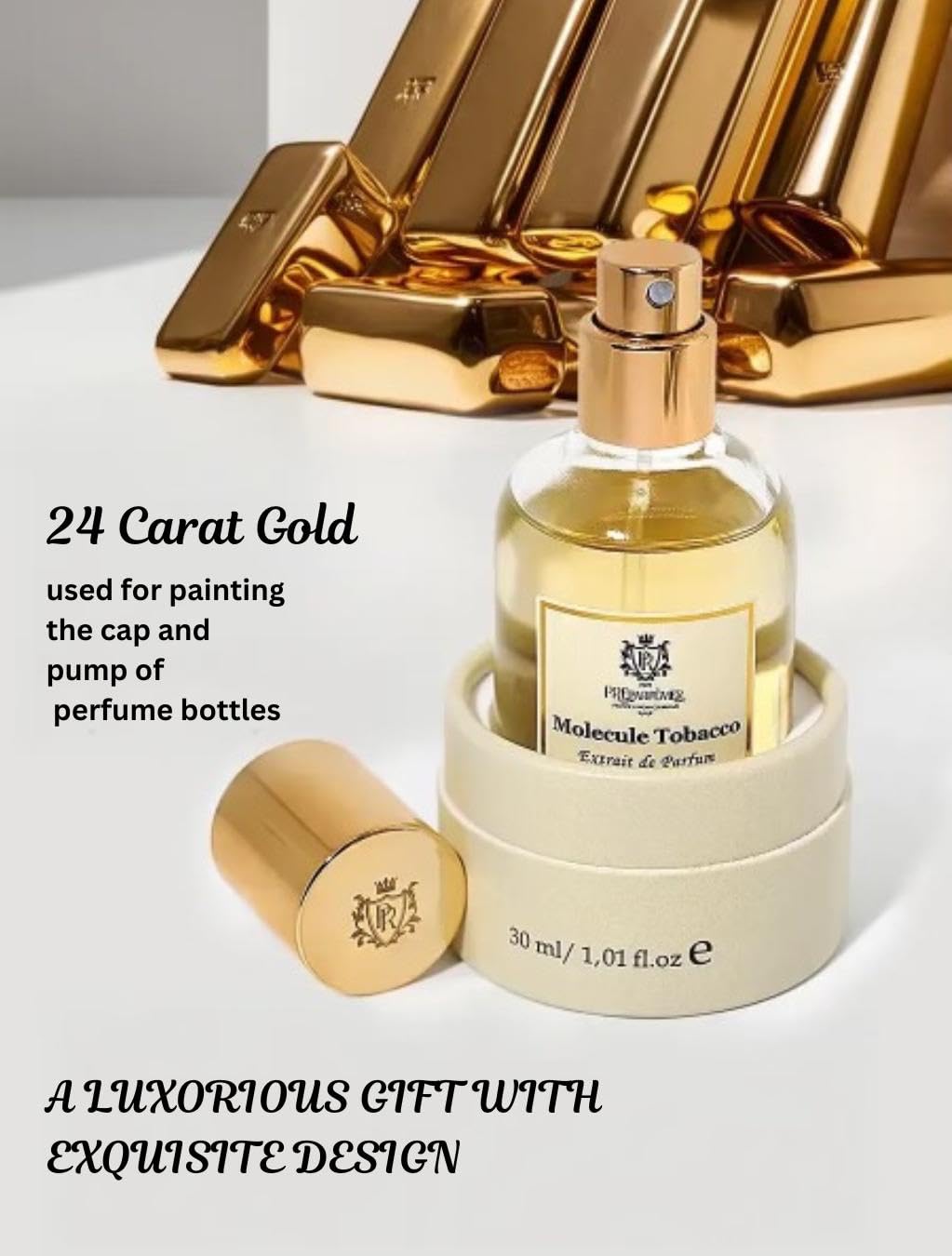 PREparfume From France Molecule Tobacco 30ml – Citrus Woody Amber Scent From France – Luxury Fragrance with Mandarin, Saffron – Long Lasting Perfume With Frankincense and Amber Notes