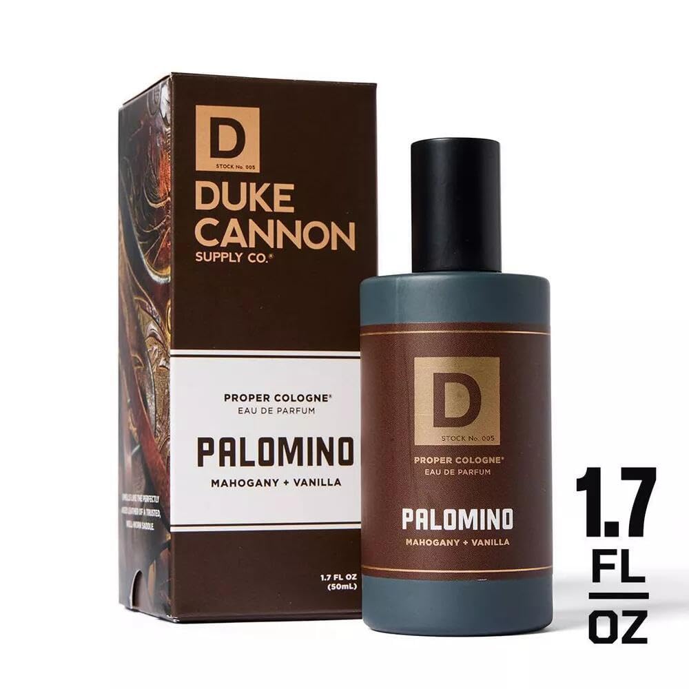 Duke Cannon Proper Cologne Palomino | Men's Eau de Parfum | Mahogany and Vanilla | Subtle, Long-Lasting Natural Scent | 1.7 fl oz