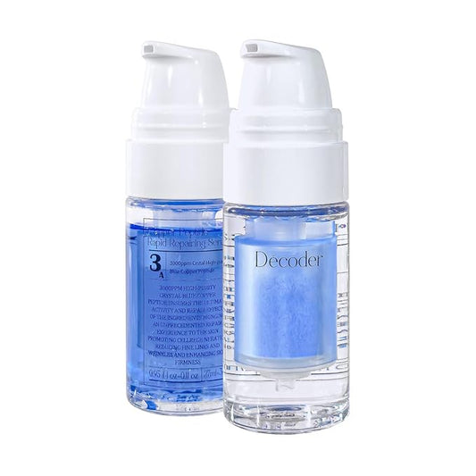 Decoder 3000ppm Pure Copper Peptide Serum with Essence Oils – Advanced 8D Hyaluronic Acid, 2% Crithmum Maritimum Extract, Aloe Vera – Deep Hydration & Repair for Youthful Skin, 1oz