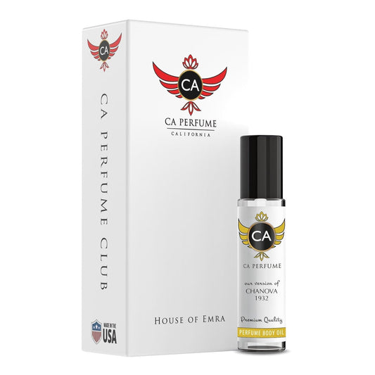 CA Perfume Impression of Chanova 1932 for Women Eau De Parfum Floral Woody Musk Scent Long Lasting Perfumes for Women Travel Size TSA Ready for Day and Night Wear 0.33 Fl Oz 10ml