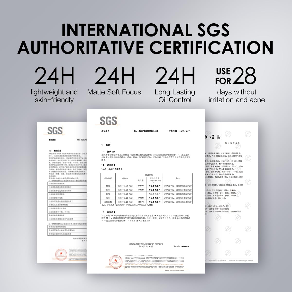 CARSLAN Waterproof Face Pressed Powder Compact, 24H Longlasting Oil Control Pressed Setting Powder Talc-Free Makeup, Shine Free, Poreless, Smooth, 02 for oily skin (0.28Oz)