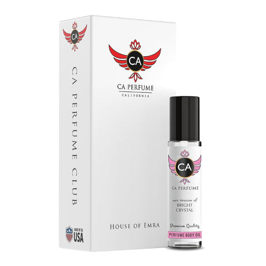 CA Perfume Impression of Bright Crystal for Women Eau De Parfum Floral Fruity Scent Long Lasting Perfumes for Women Travel Size TSA Ready for Day and Night Wear 0.33 Fl Oz 10ml